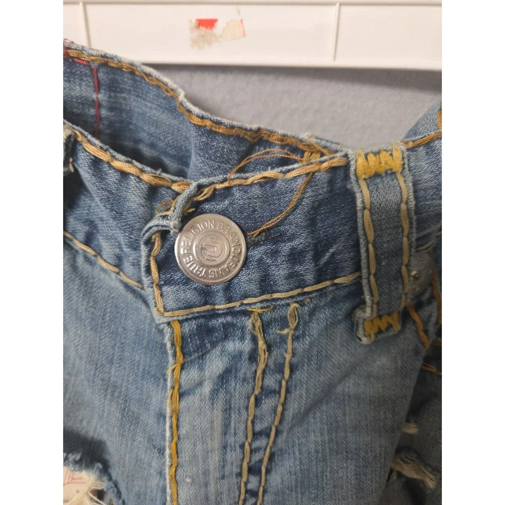 Vintage True Religion Ricky Super T Made in USA Distressed Jeans Size 38